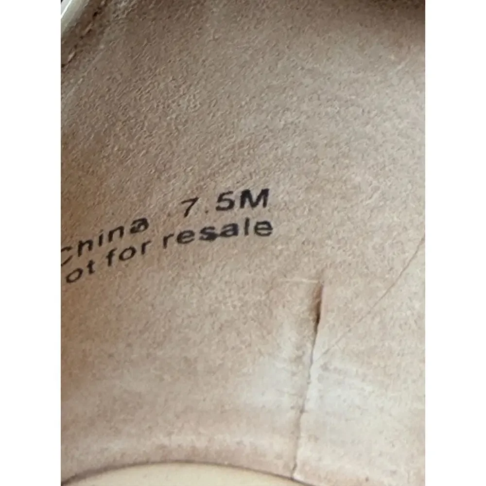 Pashion Footwear Sand Patent The Pashionista Convertible Heels 7.5